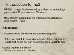 MP3 Audio Compression