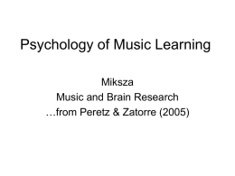 Psychology of Music Learning