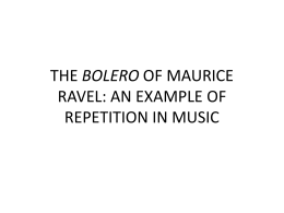 the bolero of maurice ravel: an example of