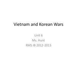 Vietnam and Korean Wars