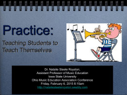 Practice: - Music Education Clinic RESOURCES