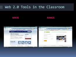Wikis and nings - TrumanHSLibrary