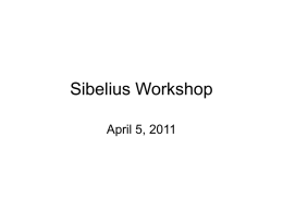 Sibelius Workshop