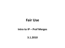 Fair Use - Berkeley Law