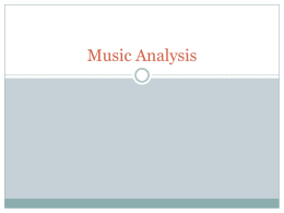 Music Analysis