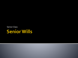 Senior Wills