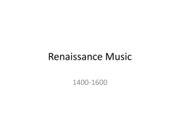 Renaissance Music - HCC Learning Web