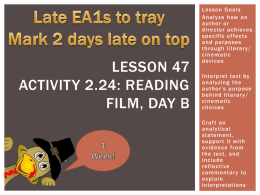 Lesson 47 Activity 2.24: reading film, day b