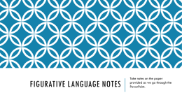 Figurative language class notes