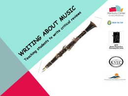 Writing about music Teaching students to write
