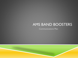 AMS Band Booster Communications Proposalx