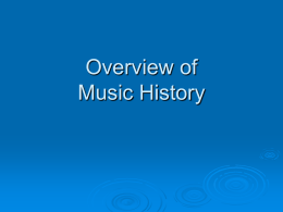 Overview of Music History