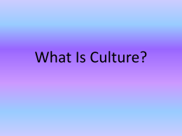 What Is Culture? - Tipp City Schools