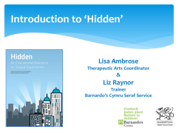 Workshop B: Hidden – an educational resource on