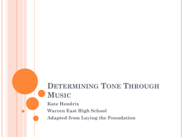 Identifying Tone through Music PowerPoint