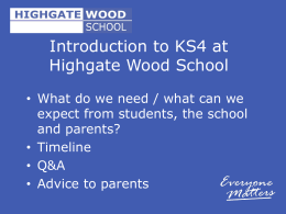 here - Highgate Wood School