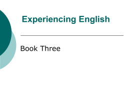 Experiencing English