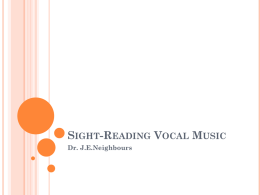 Sight-Reading Vocal Music