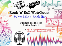 RocknRoll WebQuestx