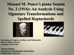 Manuel M. Ponce`s piano Sonata No. 2 (1916): An Analysis Using