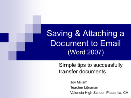 Saving_Attaching a Document to