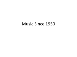 Music Since 1950 - HCC Learning Web