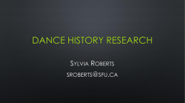 DANCE history research