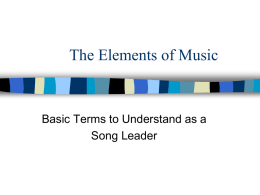 Music Elements and Terms Defined