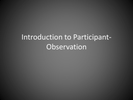 Introduction to Participant