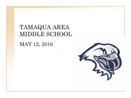 New Student Information - Tamaqua Area School District