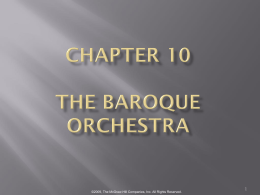 Chapter 10 The Baroque Orchestra