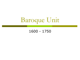 Baroque Unit