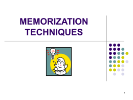memorization techniques