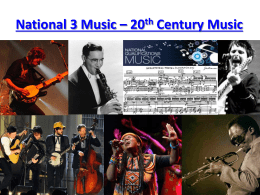 National 3 20th Century Musicx