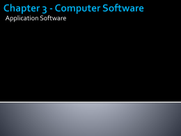 Chapter 3 - Computer Software