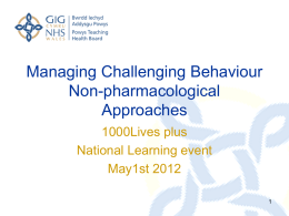 Powys - Non Pharmacological Approaches