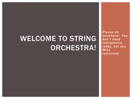 Orchestra Beginning of Year 2016 to 2017