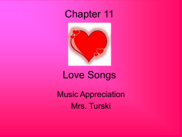 Chapter 11 Love Songs