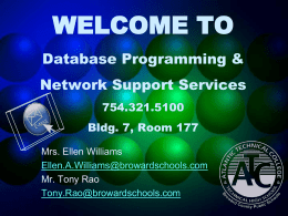 Orientation Network Support PC Support Programming