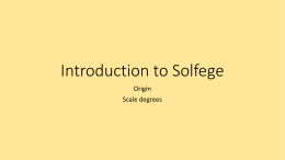 Introduction to Solfege