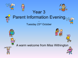 Year Parent Information Evening