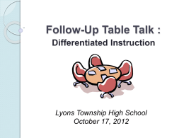 Differentiated Instruction 10-17-12 PowerPoint