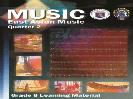 Lesson 2: Chinese Music