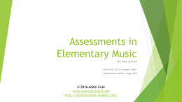 Assessments in Elementary Music - Atlanta Choral Exchange