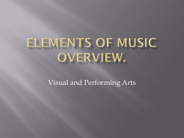 Elements of Music Overviewx