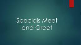 Specials Meet and Greet