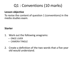 8. Conventions Revision