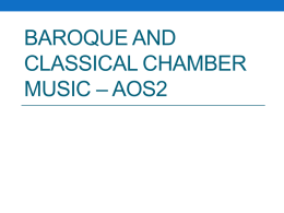 Baroque and Classical Chamber Music * AOS2