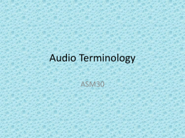 Audio Terminology