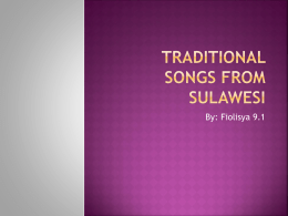 Traditional Songs From Sulawesi